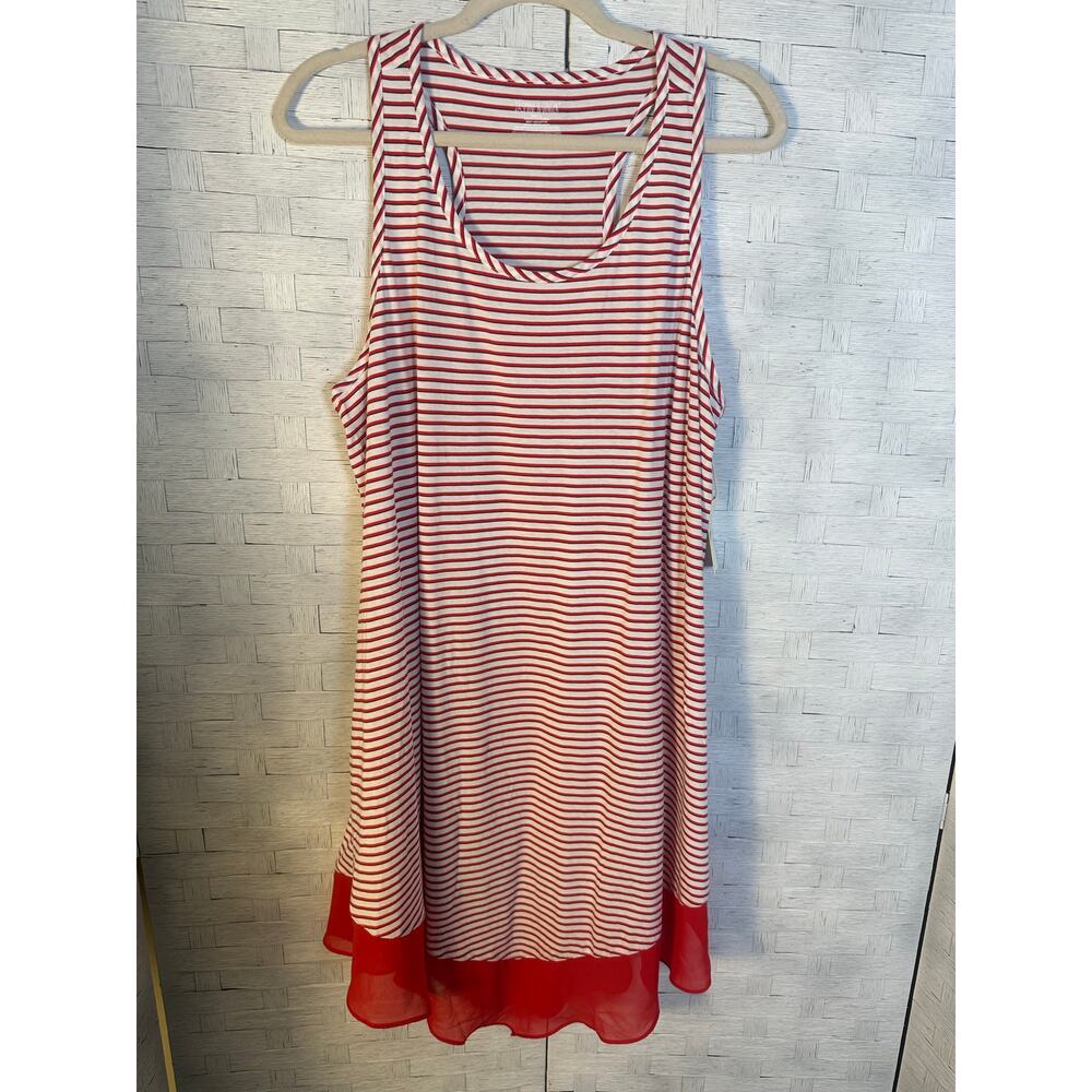 Jasmine & ginger women's tank dress asymmetrical Costal Summer feminine stripes